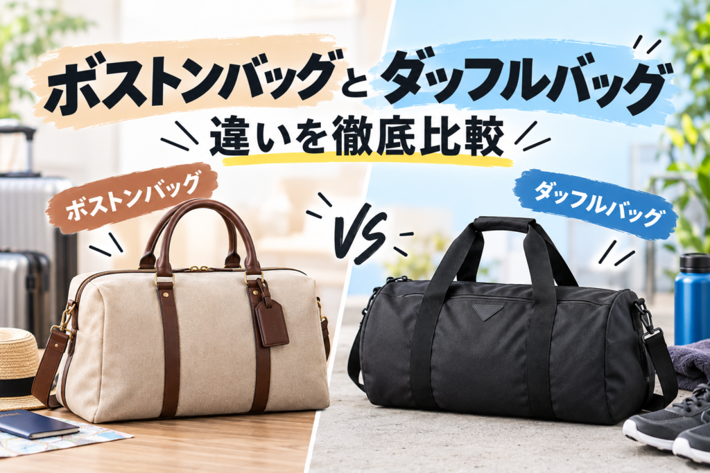 ボストンバッグとダッフルバッグの違い